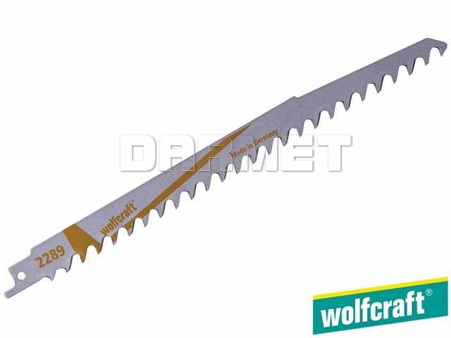 Brzeszczoty szablaste do elektrycznych pił ręcznych, do drewna, głębokość cięcia: 20-190 mm - 2 sztuki - WOLFCRAFT (WF2289000)