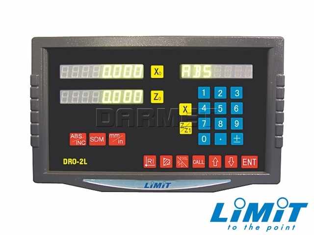 Monitor do odczytu cyfrowego DRO-2L/cyfrowa skala długości/pozycjoner 2-osiowy do tokarek/kompletny zestaw - Limit 151390200