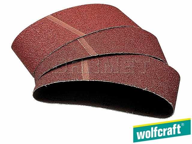 Taśmy szlifierskie z tkaniny, granulacja: 120, wymiary: 75 mm x 533 mm - 6 sztuk - WOLFCRAFT WF3104000