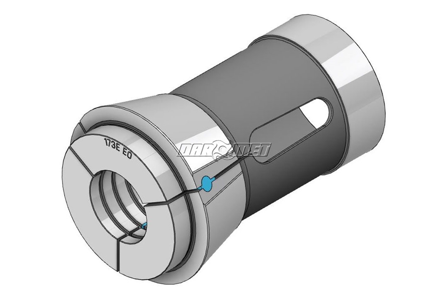 Tulejka zaciskowa automatowa z gniazdem okrągłym | rowki poprzeczne EO - 15 mm | DIN 6343 | 173E (F48) - FATPOL