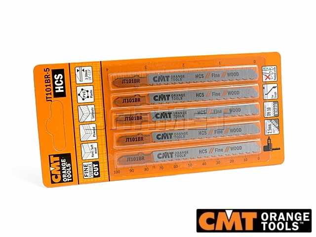 Brzeszczot do wyrzynarek, do drewna, długość całkowita 100MM, 5 sztuk - CMT (JT101BR)