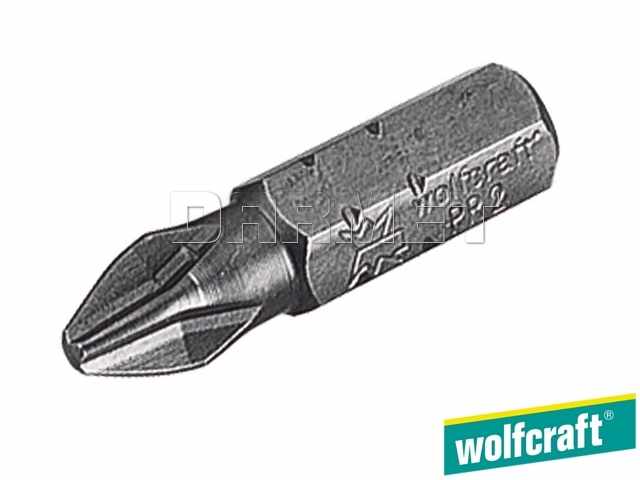 Końcówki krzyżowe Phillips, długość: 25 mm, rozmiar: PH2 - 6 sztuk - WOLFCRAFT WF1527000