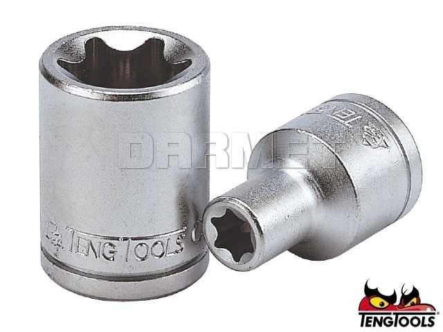 Nasadka 1/4" do łbów z chwytem zewnętrznym wg systemu TORX, M140705-C - E5 x 24,8MM - TENGTOOLS (10185-0204)