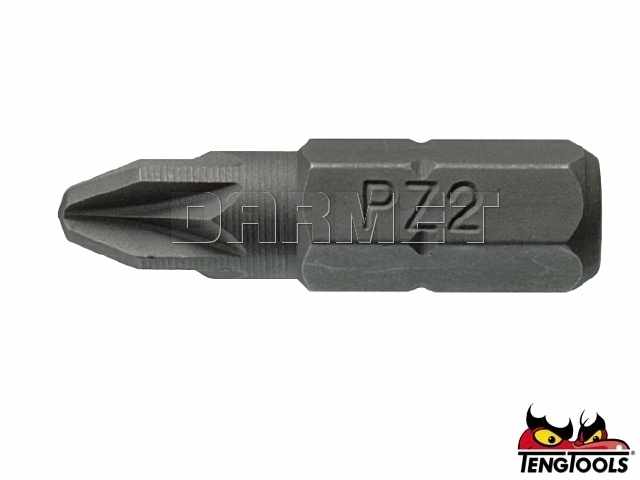 Groty krzyżowe Pozidriv PZ2500210 - PZ2 x 25MM - TENGTOOLS (10608-1102)