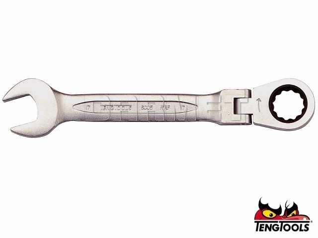 Klucz płasko-oczkowy przegubowy z zapadką - 13MM - TENGTOOLS (13189-0600)