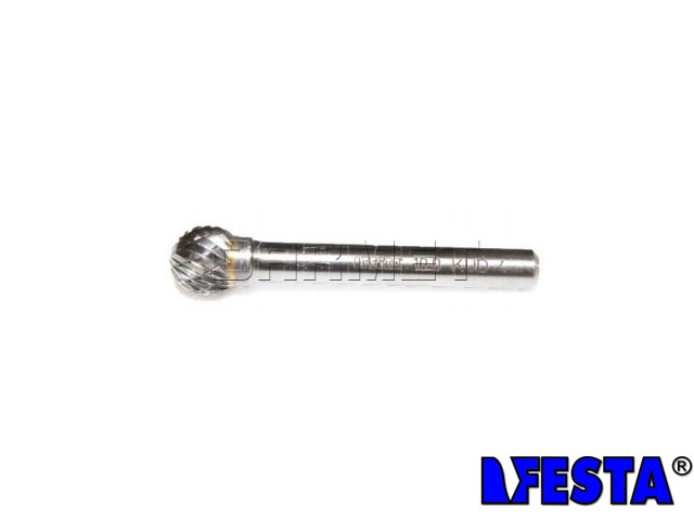 Pilnik obrotowy kulisty KUD | frez do metalu | 8MM x 7MM  | chwyt 6MM | długość 47MM - FESTA