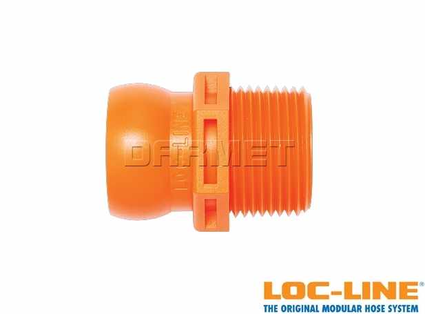 Segment z gwintem zewnętrznym NPT 3/4", system 3/4" - LOC-LINE (69545.1)