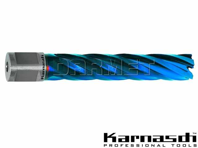 Wiertło koronowe z chwytem Weldon 3/4" | Blue-Line - 19 mm x 80 mm - KARNASCH (20.1285)