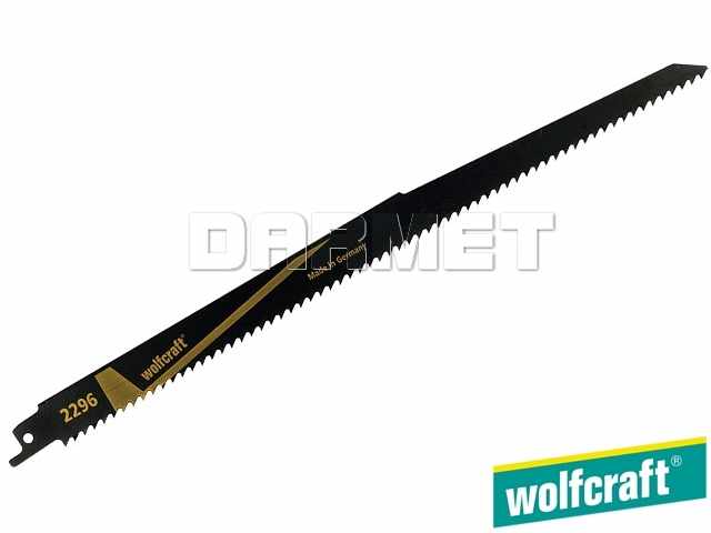 Brzeszczoty szablaste do elektrycznych pił ręcznych, do drewna i tworzyw sztucznych, głębokość cięcia: 10-250 mm - 2 sztuki - WOLFCRAFT WF2296000