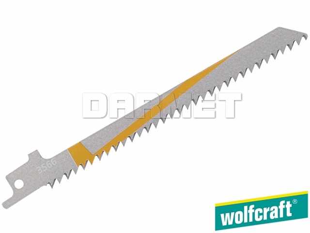 Brzeszczoty szablaste do elektrycznych pił ręcznych, do drewna i tworzyw sztucznych, głębokość cięcia: 10-100 mm - 2 sztuki - WOLFCRAFT WF3566000