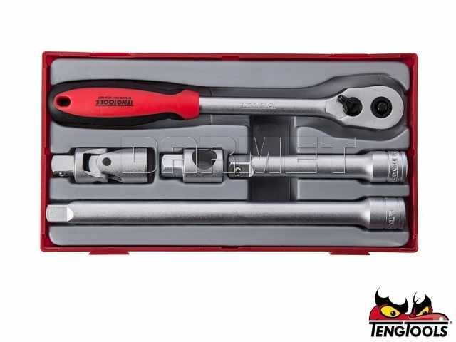 Pokrętło zapadkowe 1/2", zestaw - TT1205 - TENGTOOLS (0357-0108)