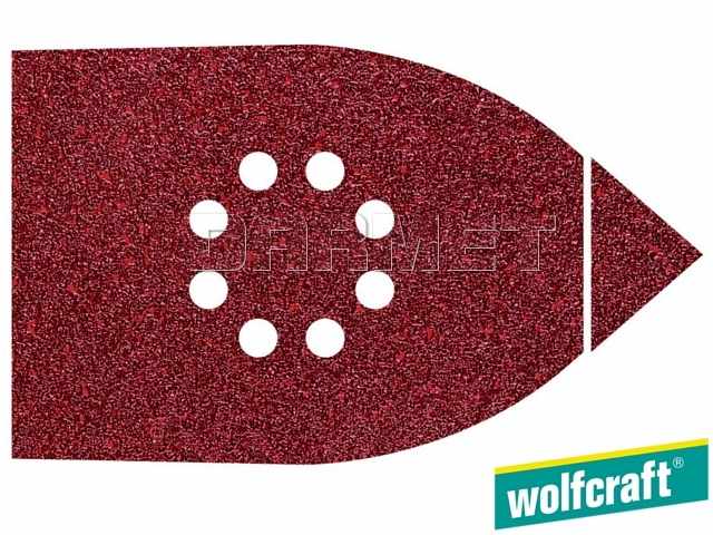 Nakładki ścierne samoprzyczepne, granulacja: 180, rozmiar: 107 x 142 mm - 6 sztuk - WOLFCRAFT WF1794000