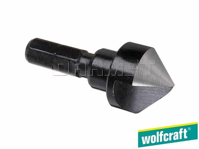 Pogłębiacz stożkowy 90° z chwytem sześciokątnym, WS - 19 mm - WOLFCRAFT WF2578000