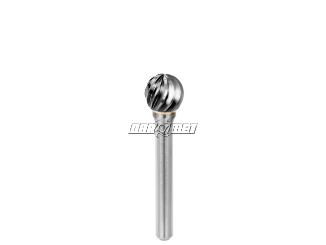 Pilnik obrotowy kulisty KUD, frez do metalu VHM - 6 x 4,7 mm Pro Line - KD60606-3INOX