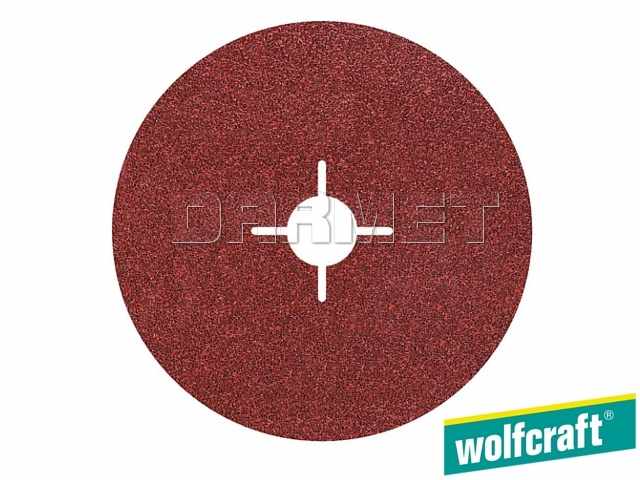 Krążki ścierne fibrowe do dysków szlifierskich, granulacja: 40, średnica: 125 mm - 5 sztuk - WOLFCRAFT WF2467000