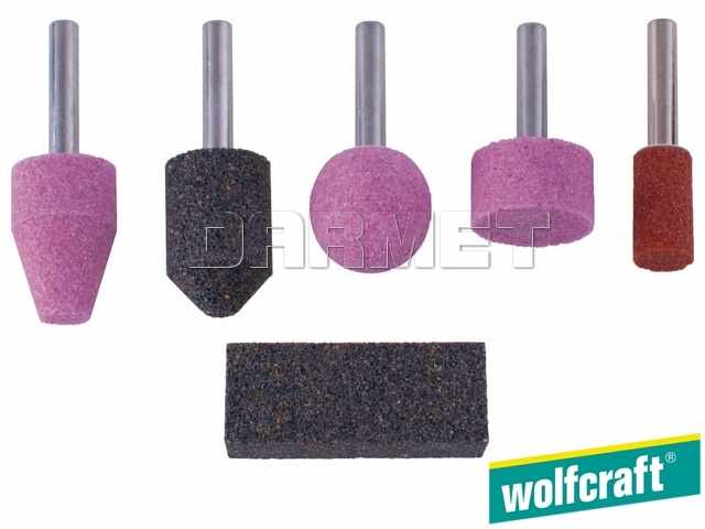 Zestaw ceramicznych kamieni szlifierskich, 5 sztuk - WOLFCRAFT WF2144000