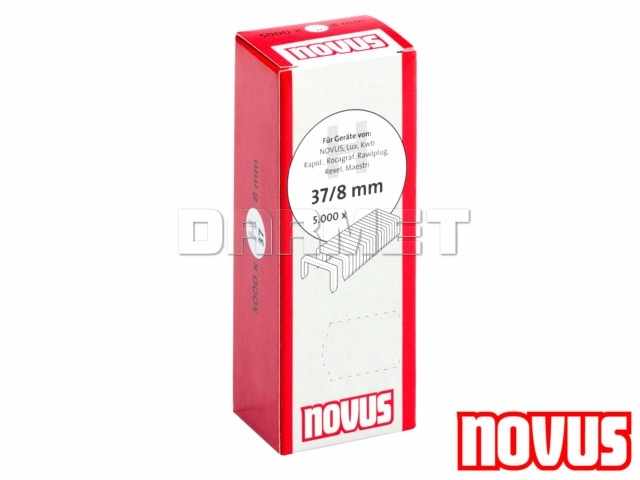 Zszywki tapicerskie typ 37, wymiary: 8 mm x 10,60 mm - supertwarde - 5000 sztuk - NOVUS NV042-0536