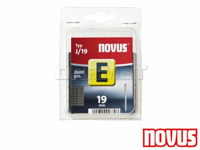 Gwoździe tapicerskie typ J | 19 x 2 mm - 2600 sztuk - NOVUS NV044-0085