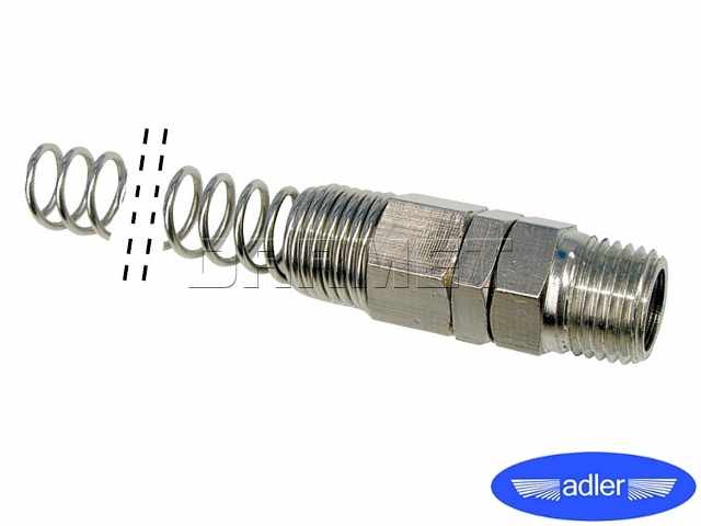 Końcówka 1/4" ze sprężyną na przewód 12 x 8MM - ADLER (3028.3)