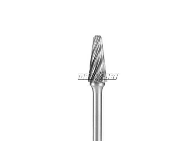 Pilnik obrotowy stożkowy z czołem kulistym KEL, frez do aluminium i tworzyw sztucznych VHM - 10 x 25 mm Standard Line - L102506-ALU