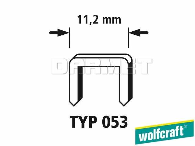 Zszywki tapicerskie o szerokim grzbiecie typu 053, wymiary: 10 mm x 11,2 mm - 3000 sztuk - WOLFCRAFT WF7037000