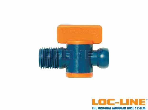 Zawór z gwintem zewnętrznym NPT 1/4" , system 1/4" | 2 sztuki - LOC-LINE (21192)