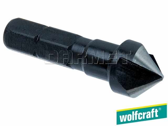 Pogłębiacz stożkowy 90° z chwytem sześciokątnym, HSS - 16 mm - WOLFCRAFT WF2581000