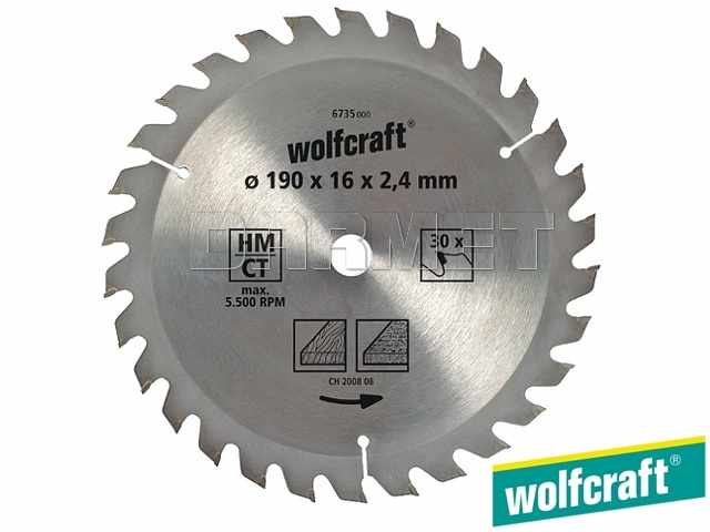 Piła tarczowa 130 x 16 mm do pilarek ręcznych | 18 zębów | seria brązowa - WOLFCRAFT WF6730000