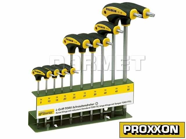 Zestaw pokręteł L-Griff, Torx - 10 sztuk - PROXXON (PR22652)