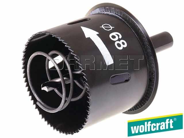 Otwornica z wyrzutnikiem, trzpień sześciokątny, średnica: 68 mm - WOLFCRAFT WF2158000