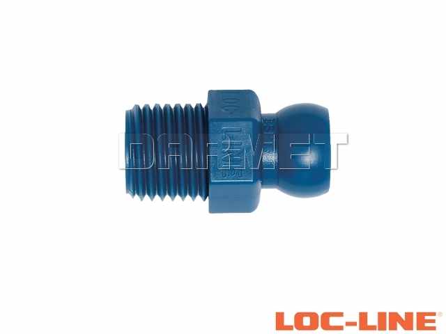 Segment z gwintem zewnętrznym BSPT 1/4", system 1/4" - LOC-LINE (49438.1)