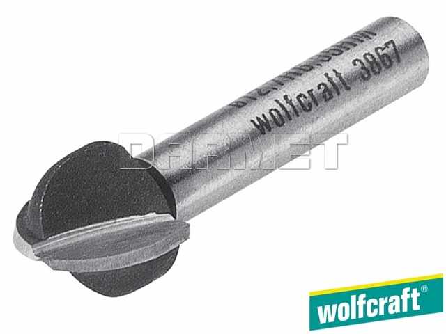 Frez półkulisty R6,35 HM do drewna | 12,7 x 9,5 x 8 mm - WOLFCRAFT WF3967000