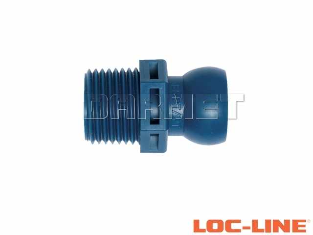 Segment z gwintem zewnętrznym BSPT 1/2", system 1/2" - LOC-LINE (59877.1)