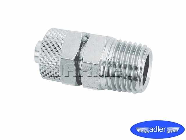 Złączka zaciskowa z gwintem zewnętrznym 1/4" na przewód 6 x 4MM - ADLER (0190.50)