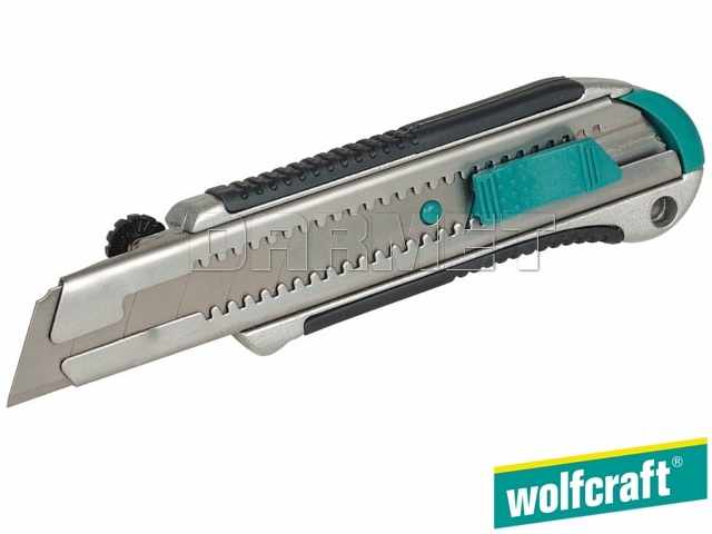 Nóż profesjonalny z odłamywanym ostrzem, szerokość ostrza: 25 mm - WOLFCRAFT WF4081000