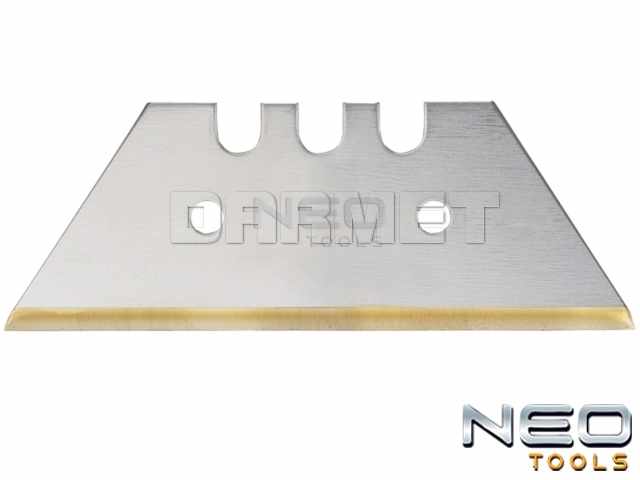 Ostrza trapezowe wymienne z pokryciem tytanowym - 0,65 x 52MM - 5 sztuk - NEO TOOLS (64-420)