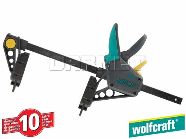 Ścisk montażowy do budowy tarasów, zakres zacisku: 450 mm - WOLFCRAFT WF6985000