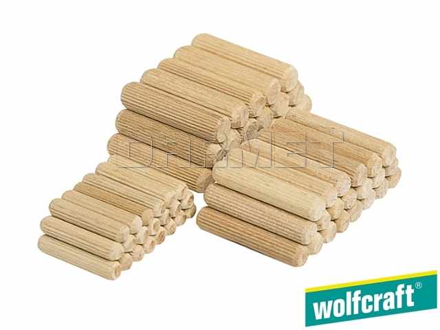 Kołki drewniane, wymiary: 10 x 40 mm - 30 sztuk - WOLFCRAFT (WF2910000)