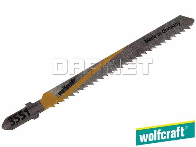 Brzeszczoty do wyrzynarek z trzpieniem "T", do drewna, głębokość cięcia: 30 mm - 2 sztuki - WOLFCRAFT (WF3551000)