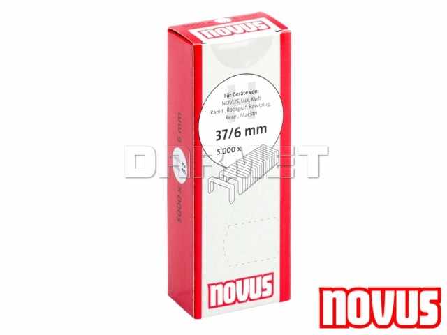 Zszywki tapicerskie typ 37, wymiary: 6 mm x 10,60 mm - 5000 sztuk - NOVUS NV042-0535