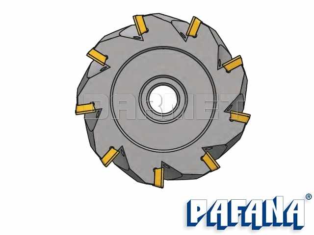 Frez składany nasadzany 125 mm do frezowania płaszczyzn i fazowania krawędzi | 9-ostrzowy - R620.22-125 - PAFANA