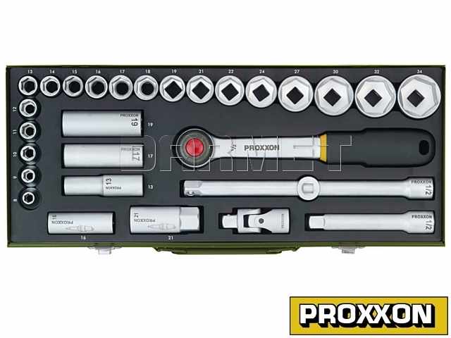 Zestaw kluczy nasadowych 1/2" - 29 części - PROXXON (PR23000)