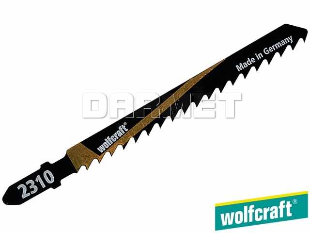 Brzeszczoty do wyrzynarek z trzpieniem "T", do drewna, głębokość cięcia: 50 mm - 5 sztuk - WOLFCRAFT (WF2360000)