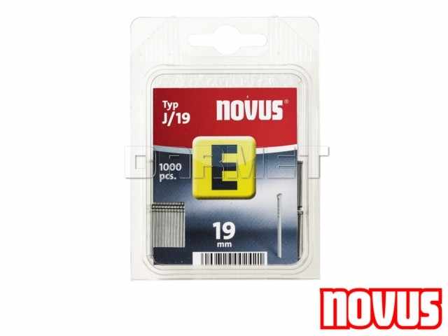 Gwoździe tapicerskie typ J, wymiary: 19 mm x 2 mm - 1000 sztuk - NOVUS NV044-0064