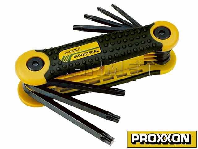 Scyzoryk z kluczykami imbusowymi do śrub TORX (TX) - 8 sztuk - PROXXON (PR23954)