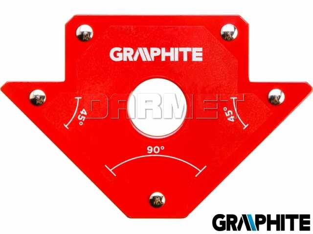 Spawalniczy kątownik magnetyczny, 122 x 190 x 25MM, udźwig: 34KG - GRAPHITE (56H903)