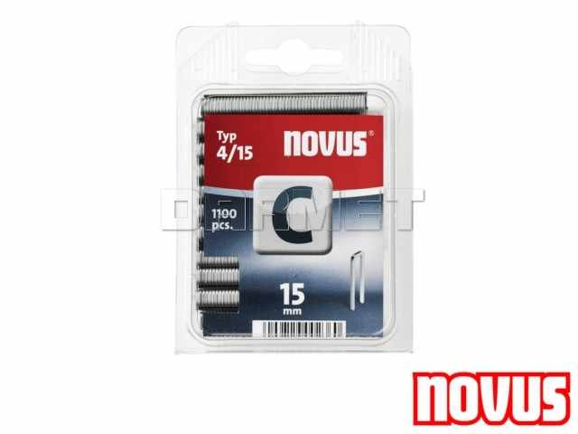 Zszywki tapicerskie typ 4, wymiary: 15 mm x 6,10 mm - 1100 sztuk - NOVUS NV042-0390