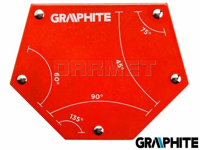 Spawalniczy kątownik magnetyczny, 111 x 136 x 24MM, udźwig: 34KG - GRAPHITE (56H905)
