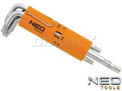 Zestaw kluczy Torx z otworem, T10 - T50 - 8 sztuk - NEO TOOLS (09-524)