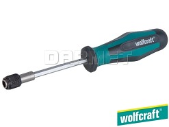 Wkrętak z adapterem do końcówek wkrętaków, gniazdo sześciokątne: 1/4", długość: 197 mm - WOLFCRAFT WF8725000